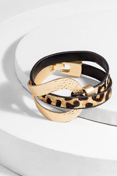 bracelet - SAACHI Wild Loop Leather Bracelet Leopard - Girl Intuitive - SAACHI -