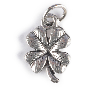 Charm - Four Leaf Clover Charm Gold or Silver - Girl Intuitive - Jillery - Silver