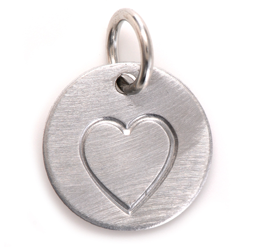 Charm - Stamped Heart Charm - Girl Intuitive - Jillery -