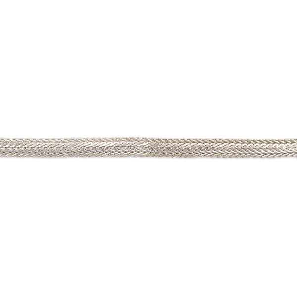necklace - Silver Herringbone Chain Choker - Girl Intuitive - zad -