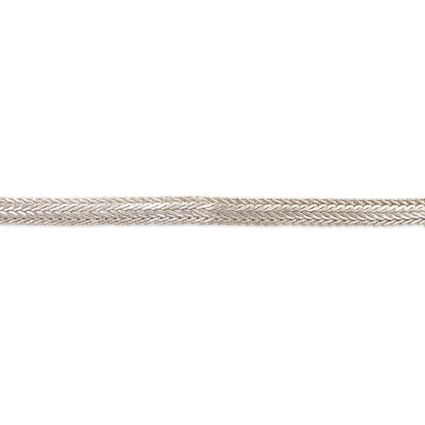 necklace - Silver Herringbone Chain Choker - Girl Intuitive - zad -