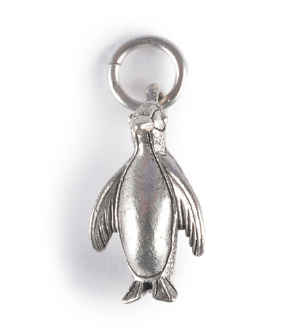 Charm - Penguin Charm Gold or Silver - Girl Intuitive - Jillery - Silver