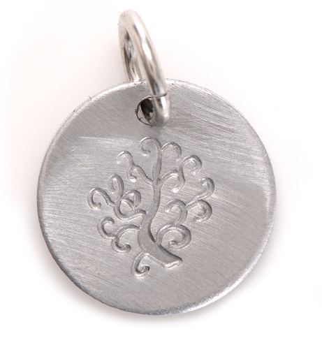 Charm - Stamped Tree Of Life Charm - Girl Intuitive - Amanda Steret -