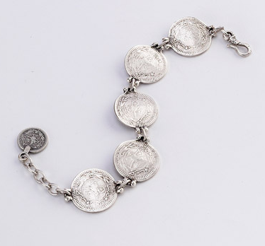 bracelet - Single Row Turkish Coins Bracelet - Girl Intuitive - Island Imports -