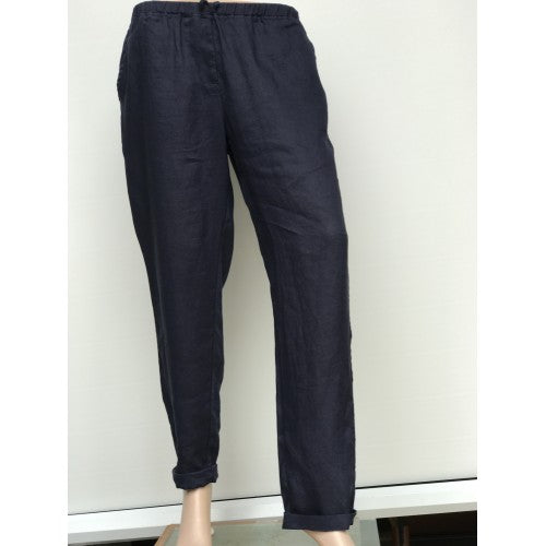 Pants - Dolma Slim Cut Linen Pants - Girl Intuitive - Dolma - S / Blue