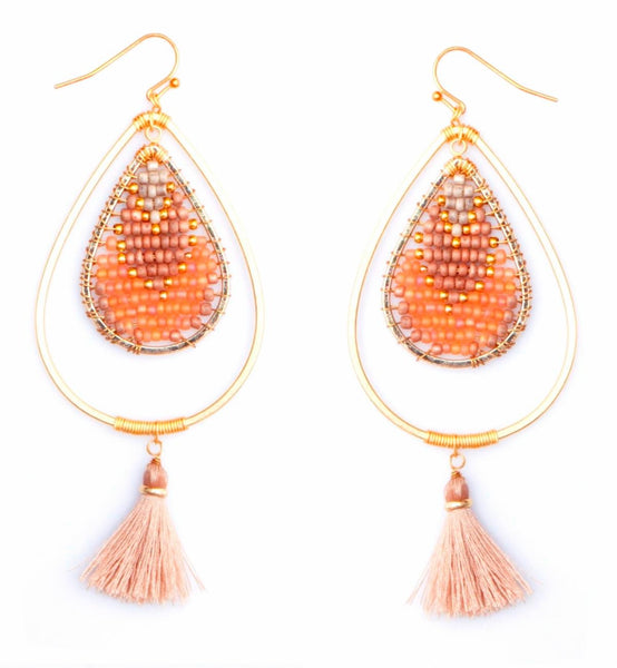earrings - Nakamol Sofia Earrings - Girl Intuitive - Nakamol - Orange