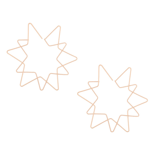 earrings - Star Wire Hoop Earrings - Girl Intuitive - MYS Wholesale Inc - Gold