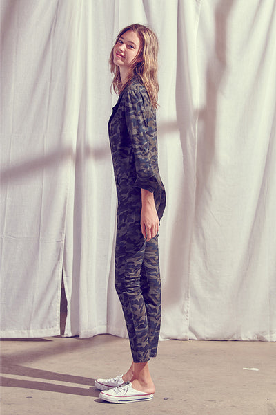 Jumpsuit - Storia Camo Collared Jumpsuit - Girl Intuitive - Storia -