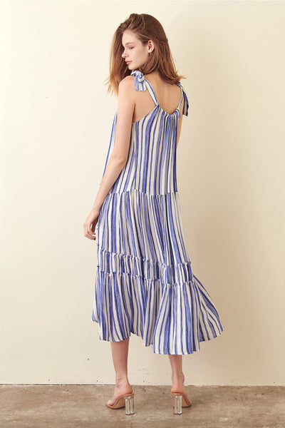 Dresses - Storia Striped Ruffle Tie Dress - Girl Intuitive - Storia -