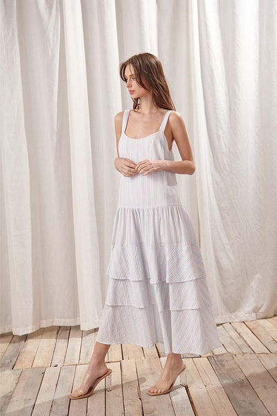 Storia Pastel Color Striped Midi Dress – Girl Intuitive Storia Pastel Color Striped Midi Dress – Girl Intuitive
