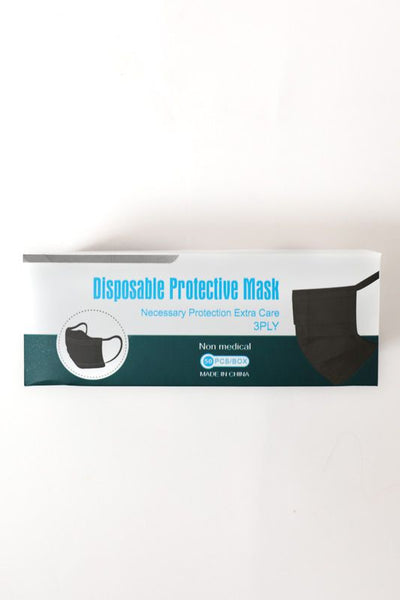 Mask - Disposable Face Mask 50 Count Black - Girl Intuitive - Leto -