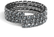 Ring - Swarovski Crystal Adjustable Ring - Girl Intuitive - Pin & Tube - Black