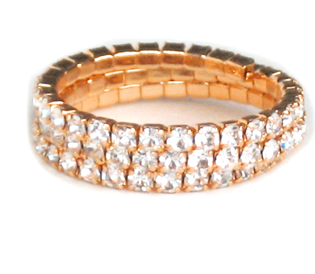 Ring - Swarovski Crystal Adjustable Ring - Girl Intuitive - Pin & Tube - Pink