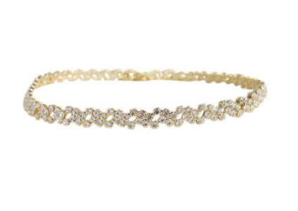 Necklace - Swarovski Crystal Choker - Girl Intuitive - Pin & Tube - Gold