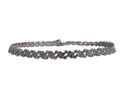 Necklace - Swarovski Crystal Choker - Girl Intuitive - Pin & Tube - Black