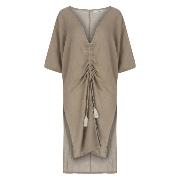 Kimono - The Handloom Misty Kimono - Girl Intuitive - The Handloom - One Size / Beige