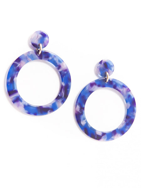 earrings - Torti-ful Mod Earrings - Girl Intuitive - Zenzii - Blue
