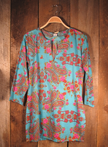 Tunic - Tunic Turquoise Paisley - Girl Intuitive - Dolma -