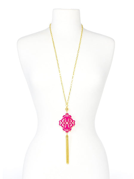 necklace - Twirling Blossom Tassel Necklace - Girl Intuitive - Zenzii -