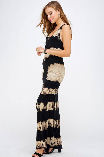 Urban X Black & Mocha Tie-Dye Maxi Dress Girl Intuitive Urban X Black & Mocha Tie-Dye Maxi Dress Girl Intuitive