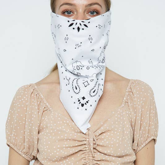 Scarves - Muted Color Bandana - Girl Intuitive - Leto - White