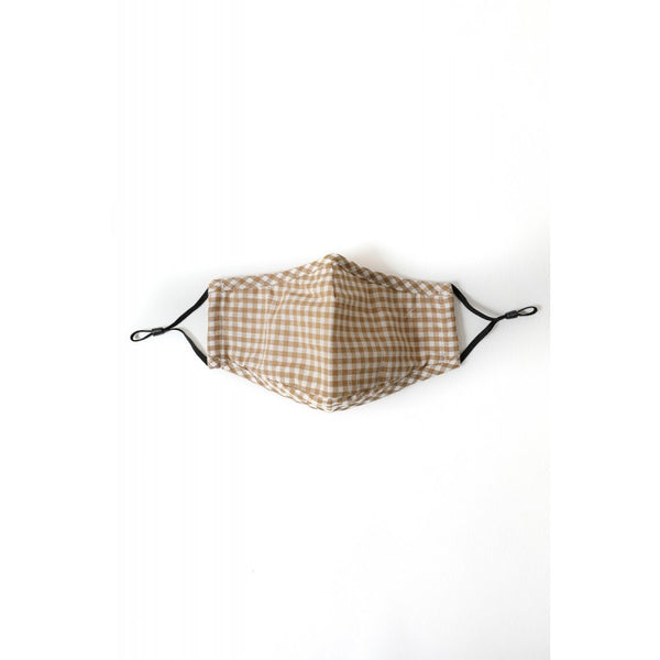 Mask - Reusable Checkered Facemask - Girl Intuitive - Leto - One Size / Beige