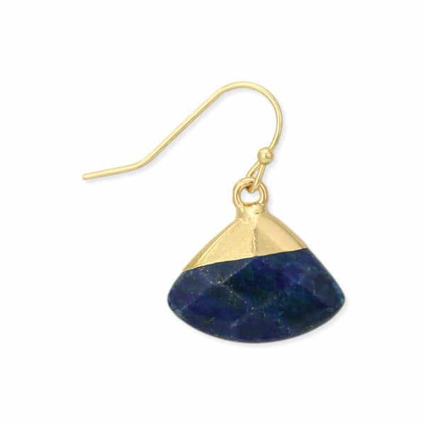 earrings - Zad Gold Dipped Luxury Lapis Earrings - Girl Intuitive - zad -