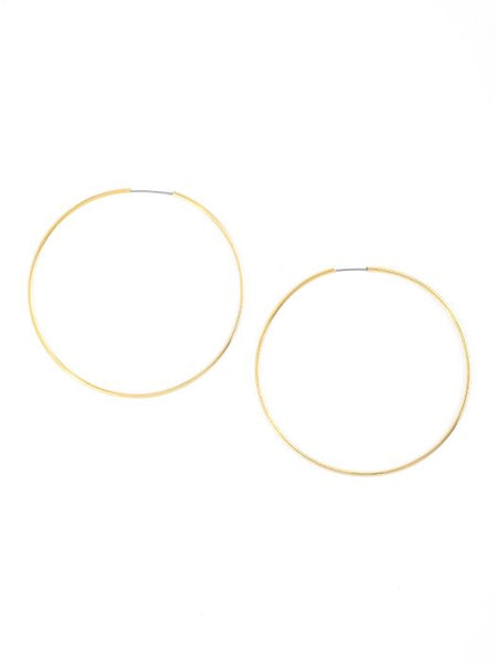 earrings - Zenzii Oh My! Statement Hoop Earrings - Girl Intuitive - Zenzii - Gold