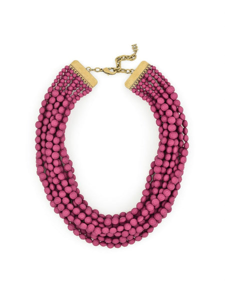 Necklace - Zenzii Beaded Multi-Row Jewelry Gift Set in Plum - Girl Intuitive - Zenzii -