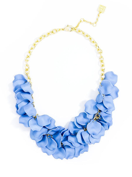 Necklace - Zenzii Painted Petals Necklace - Girl Intuitive - Zenzii - Blue