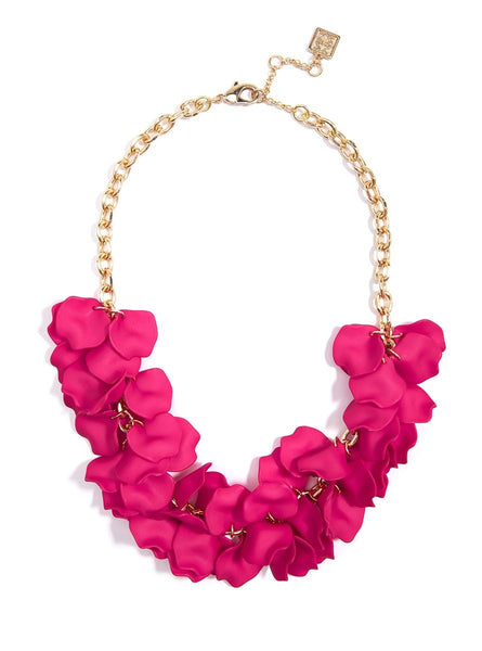 Necklace - Zenzii Painted Petals Necklace - Girl Intuitive - Zenzii - Hot Pink