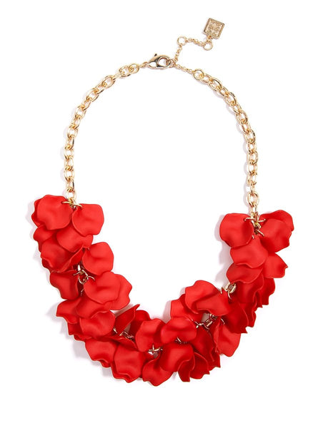 Necklace - Zenzii Painted Petals Necklace - Girl Intuitive - Zenzii - Red