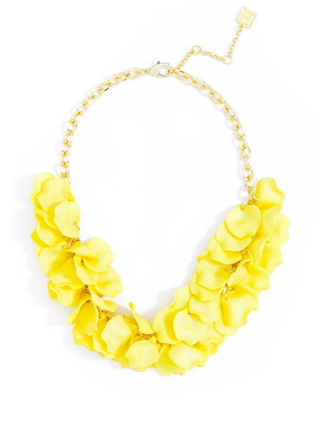 Necklace - Zenzii Painted Petals Necklace - Girl Intuitive - Zenzii - Yellow