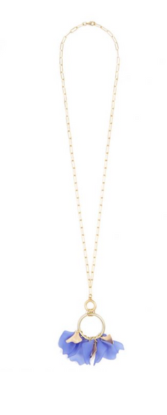 Necklace - Zenzii Sheer Petals Gold Pendant Necklace - Girl Intuitive - Zenzii -