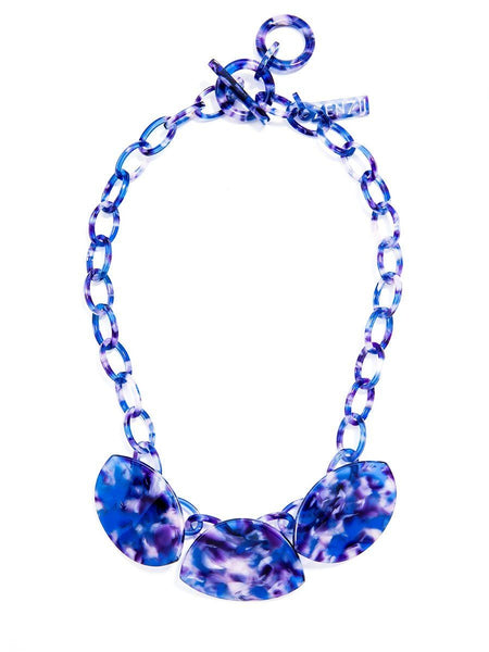 Necklace - Zenzii Tortoise Leaf Shape Collar Necklace - Girl Intuitive - Zenzii - Blue